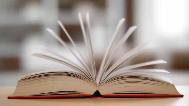 Open Book Pages Literature Minimal Education Study