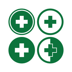 Obraz premium Natural Medical Silhouette Icon – Holistic Healthcare Symbol