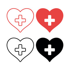 Obraz premium Natural Medical Silhouette Icon – Holistic Healthcare Symbol