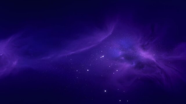 Purple Nebula with Stars in Space.