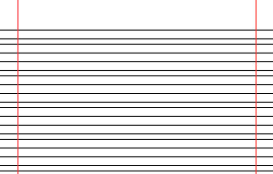 Paper lines, notebook, copy lines, striped page, sheet with lines, italian school system quaderno lines 