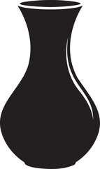 Black silhouette of a classic vase on white background.