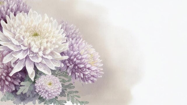 菊の花（落ち着いた雰囲気のショート動画）