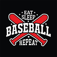 Eat Sleep Baseball Repeat