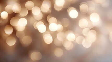 Obraz premium Blurred christmas lights bokeh, soft golden festive background