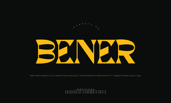 Bener Bold Display Typeface for Striking Headlines, Posters, Logo Design, and Powerful Modern Advertising Campaigns