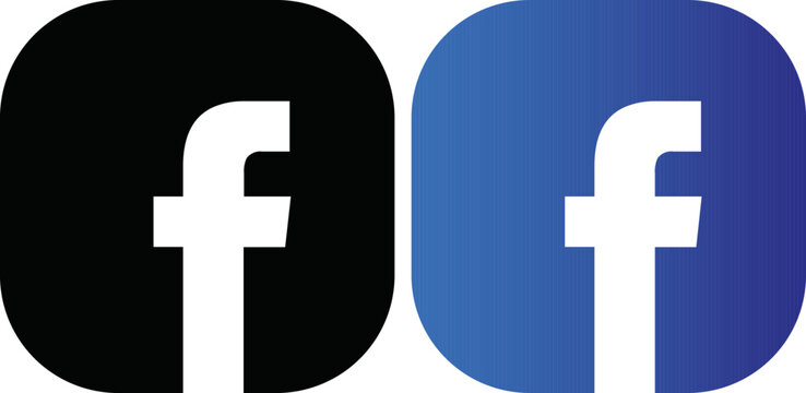 Facebook Social Media Logo. facebook circle shape icon. Popular Social Media Icon, Facebook logo, Facebook icon, Facebook flat icon, Meta app icon, Meta company logo, facebook black and white icon