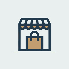 vector illustration of a shop icon