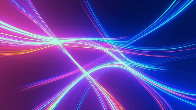 Dynamic Light Trails: Electric lines dance and weave across a vibrant, futuristic canvas, illuminating the boundless potential of energy and innovation.