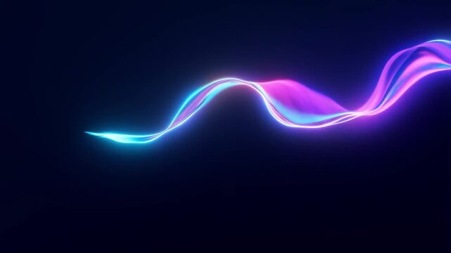 Fluid Dynamics: A captivating display of abstract, flowing ribbons of light, swirling gracefully against a deep, dark backdrop.