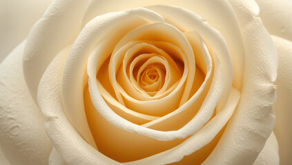 中心は金色、外周はアイボリーに染めた二色のバラ接写