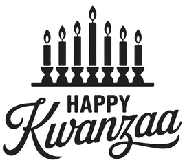 Obraz premium Kwanzaa Candles Happy Kwanzaa Celebration Vector on a White Background