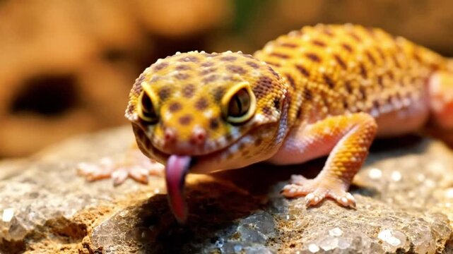 A lizard basking on a warm rock, shallow depth of field.