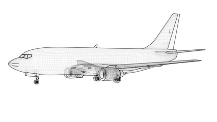 airplane isolated on white background © Supermax