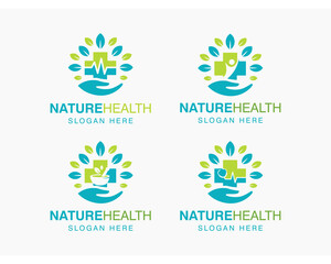medical pharmacy logo, health care logo design vector. health logo collection	