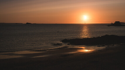 View from walled citadel of Saint Malo, a spectacular landmark in Bretagne France