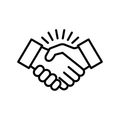 Obraz premium Handshake Vector Icon Illustration for Agreement, Partnership, and Collaboration