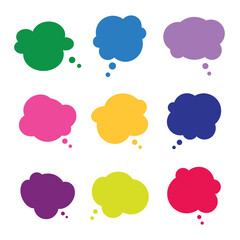Speech or chat, Talk bubble Cloud speech bubbles collection