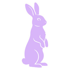 Obraz premium Cute Bunny Rabbit Vector Illustration Isolated. Jumping Bunny Rabbit Vector Dynamic Animal Illustration. Bunny Logo Cute Rabbit Mascot Design , Animal Symbol Adorable Bunny Cartoon Vector 