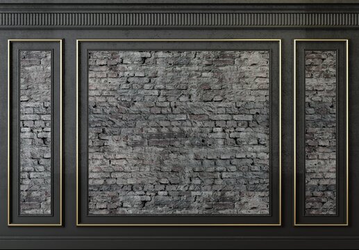 Extra large background wooden cabinet wall