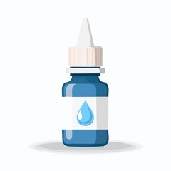 Eye Drop Bottle Illustration: A clean, vibrant illustration showcasing a single eye drop bottle. Emphasizing health and care, this graphic embodies the essential elements of eye health products.