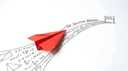 Bridging Gap Success: Red Plane Goal Post Math Logic Connection