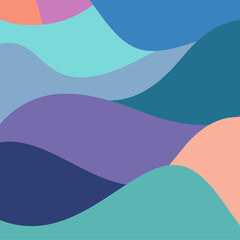 Fototapeta premium Playful Retro Stripe Wave Background