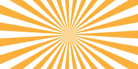 Obraz premium yellow and orange sunburst radial bright comic sunbeam summer ray explosion comic vector cartoon wallpaper texture design.