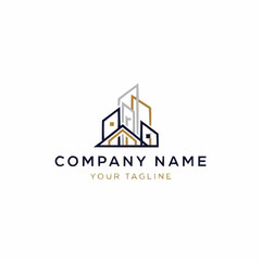 Modern Architectural Logo Design for Real Estate Company.