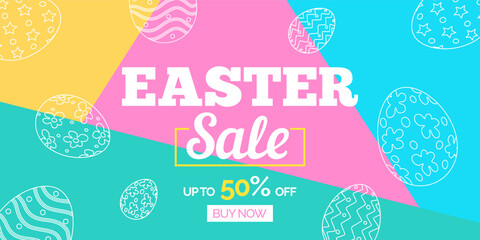 easter sale banner card design vector illustration