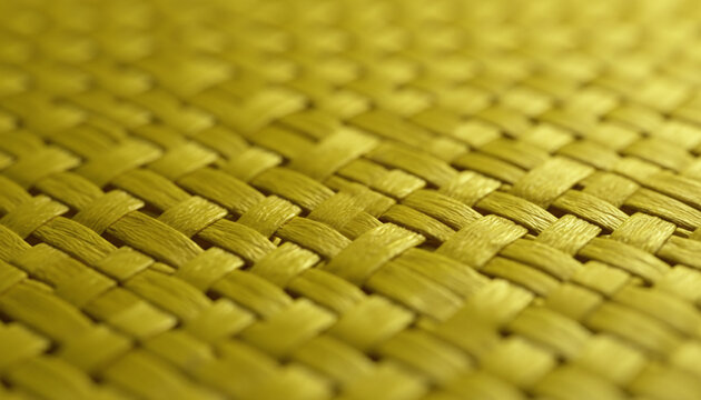 Woven yellow Kevlar aramid fiber fabric texture bulletproof material