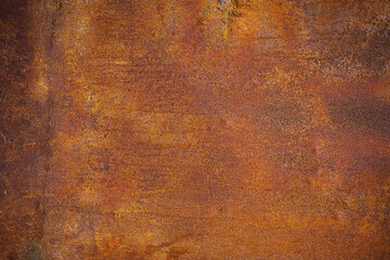 Naklejka premium heavy rust on old iron, grunge background structure