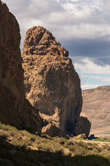 Piedra Parada monolith seen from Ca&ntilde;ad&oacute;n de la Buitrera. Chubut, Argentina