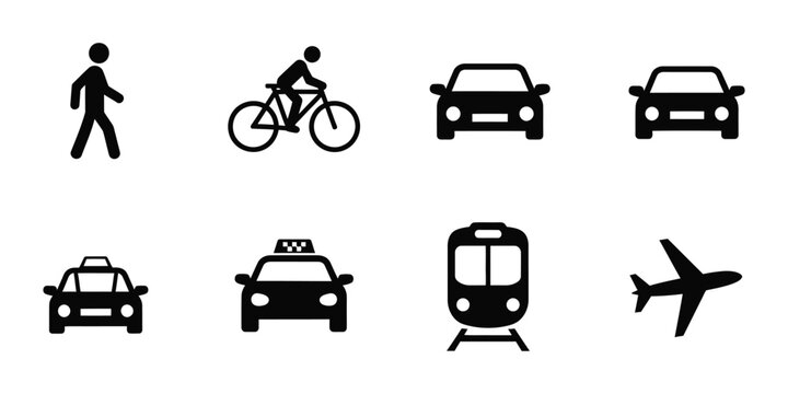 Transportation modes icons