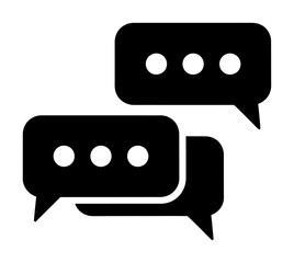 Chat Bubbles Icon - Minimalist Messaging Symbol