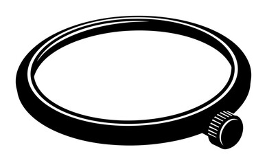 Watch Glass Silhouette - Minimalist Vector Illustration