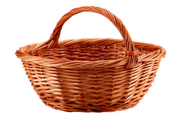 Obraz premium Easter basket sits empty, waiting for eggs and treats during the spring celebration