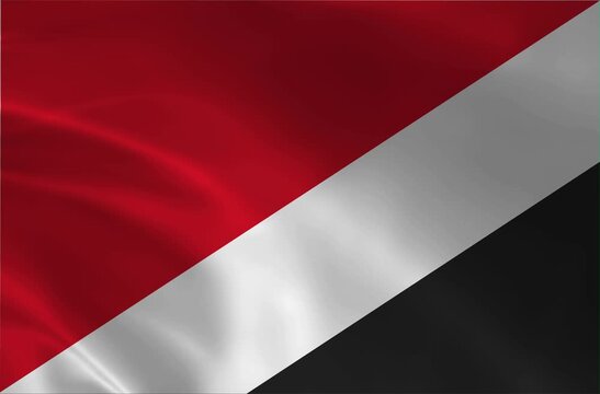 Principality of Sealand National Flag Waving Loop - 4K Realistic Background for Micronation and Independence Themes
