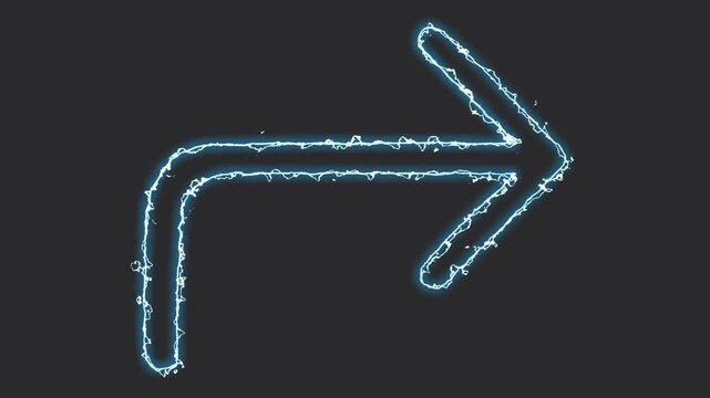 Blue neon sign of the world shaped with a vector star pattern and artistic music symbols on black background illustration