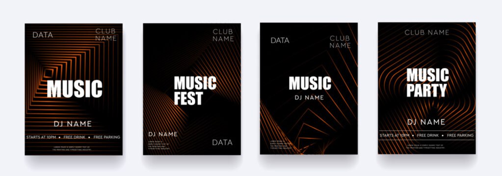 Modern abstract background with orange geometric line on a dark backdrop.