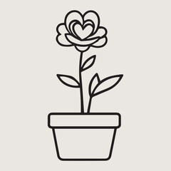 pink flower in a pot