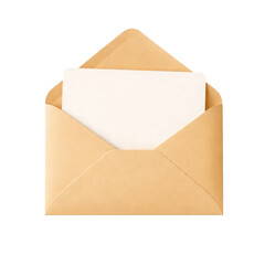 Open Envelope Revealing Blank Paper Inside Clean Minimal Scene