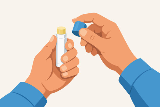 Hands opening lip balm stick for moisturizing and hygiene