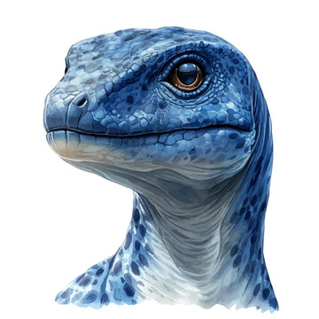 Shonisaurus, watercolor vector, isolated on a white background.
