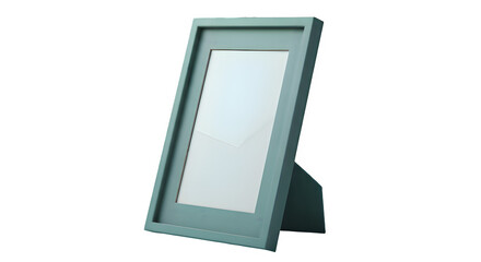 A light blue picture frame isolated on transparent background