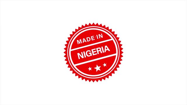 Animation of Made in Nigeria Vintage Stamp Badges Collection, Made in Nigeria Retro Badge & Stamp Logo Collection
