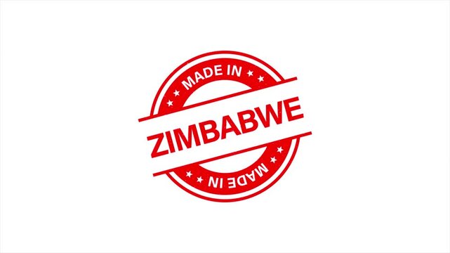 Animation of Made in ZIMBABWE Vintage Stamp Badges Collection, Made in ZIMBABWE Retro Badge & Stamp Logo Collection
