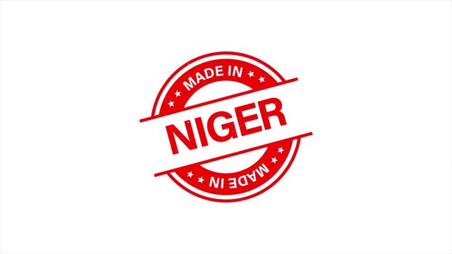Animation of Made in NIGER Vintage Stamp Badges Collection, Made in NIGER Retro Badge & Stamp Logo Collection