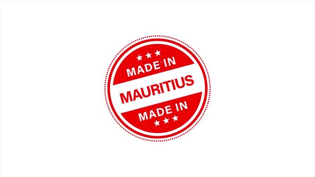 Animation of Made in MAURITIUS Vintage Stamp Badges Collection, Made in MAURITIUS Retro Badge & Stamp Logo Collection
