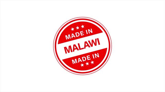 Animation of Made in MALAWI Vintage Stamp Badges Collection, Made in MALAWI Retro Badge & Stamp Logo Collection